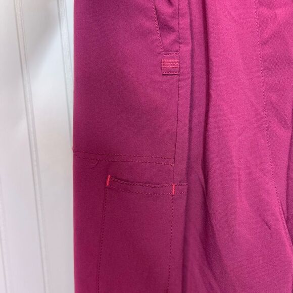 Women's Burgundy Cargo Pants - Picture 9 of 13